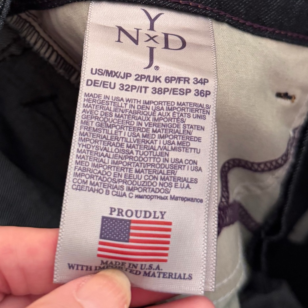 NYDJ Marlyn straight dark wash jeans size 2p - Picture 6 of 8